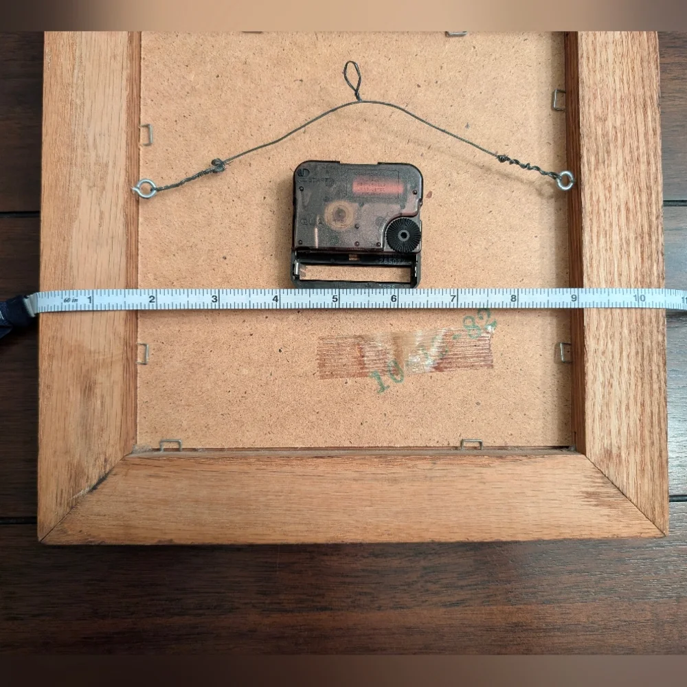 Vintage Wendy Wheeler Rustic Wooden Wall Clock